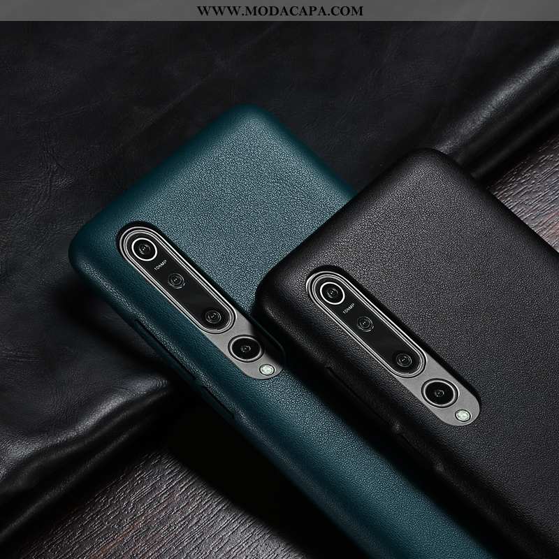 Capa Xiaomi Mi 10 Pro Super Cases Couro Pequena Criativas Negócio Slim Baratas