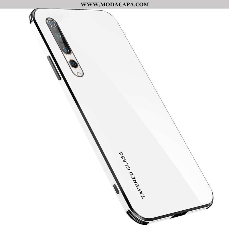 Capas Xiaomi Mi 10 Pro Silicone Telemóvel Simples Branco Estilosas Telinha Super Venda