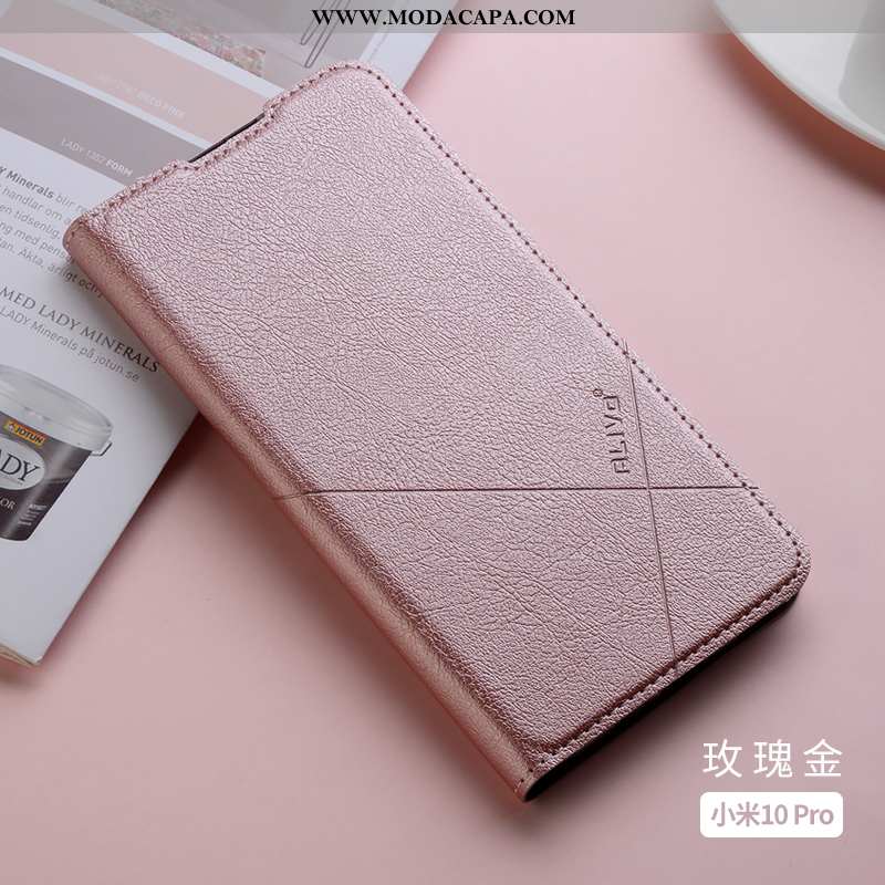 Capas Xiaomi Mi 10 Pro Protetoras Couro Telemóvel Cover Antiqueda Completa Barato