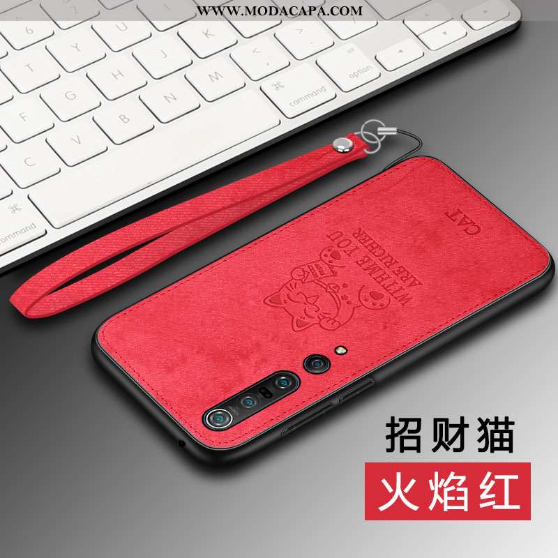 Capa Xiaomi Mi 10 Pro Soft Tendencia De Grau Completa Telemóvel Tecido Capas Baratos