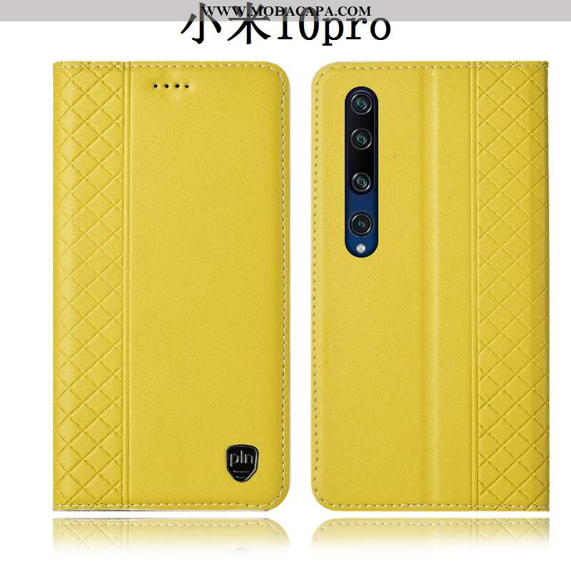 Capa Xiaomi Mi 10 Pro Couro Legitimo Telemóvel Capas Completa Cover Primavera Pequena Baratas