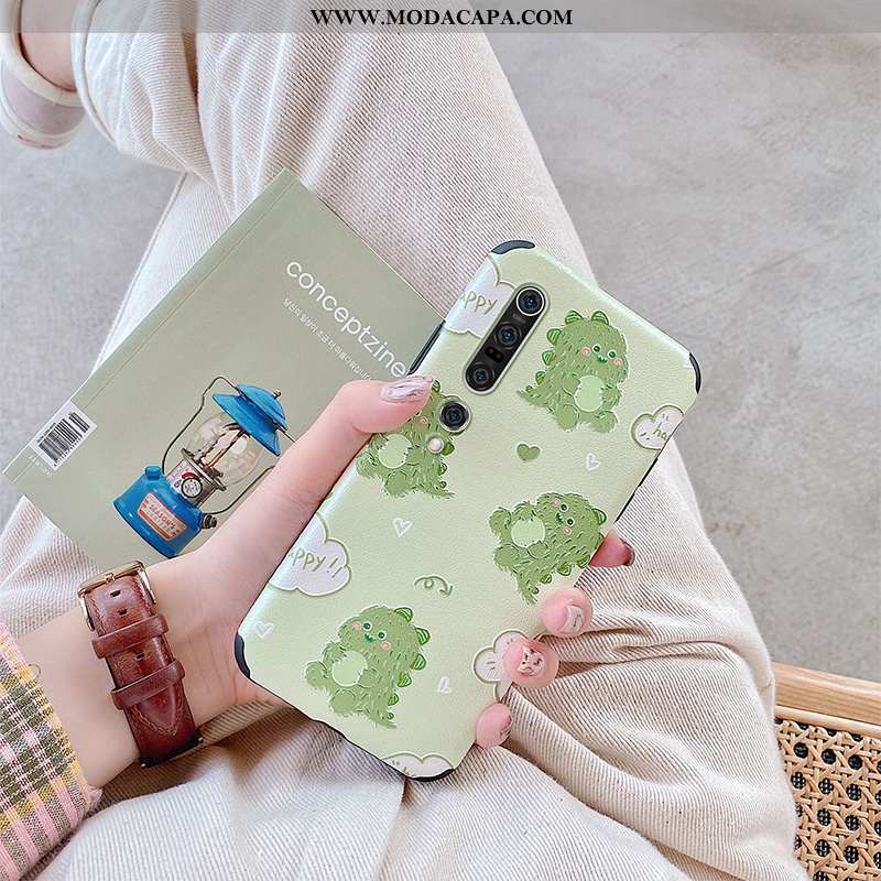 Capa Xiaomi Mi 10 Pro Fofas Capas Completa Silicone Telemóvel Verde Telinha Barato