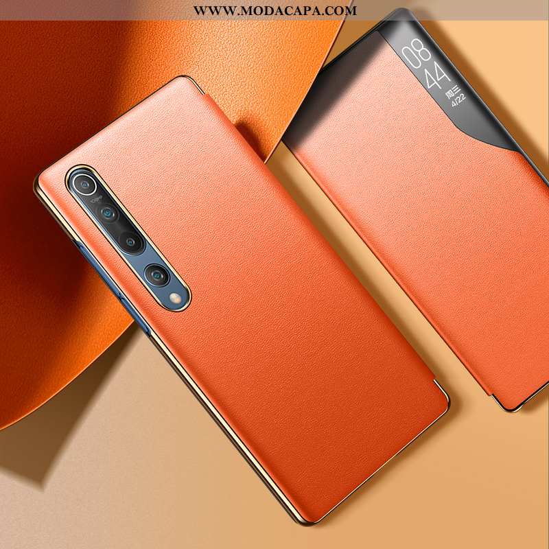 Capa Xiaomi Mi 10 Couro Completa Cases Slim Roxa Personalizada De Grau Comprar
