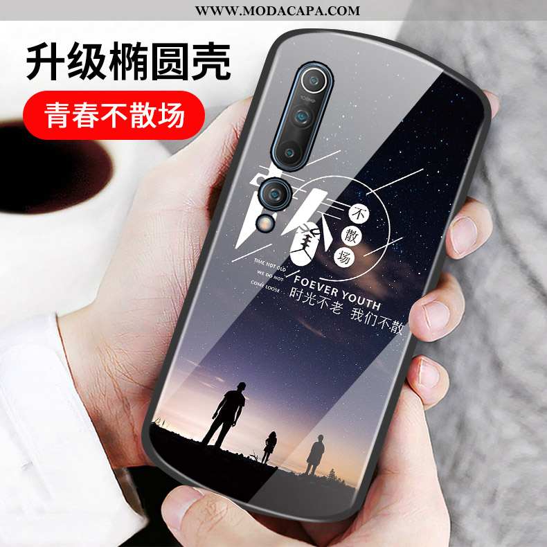 Capas Xiaomi Mi 10 Tendencia Vidro Aço Completa Nova Preto Online