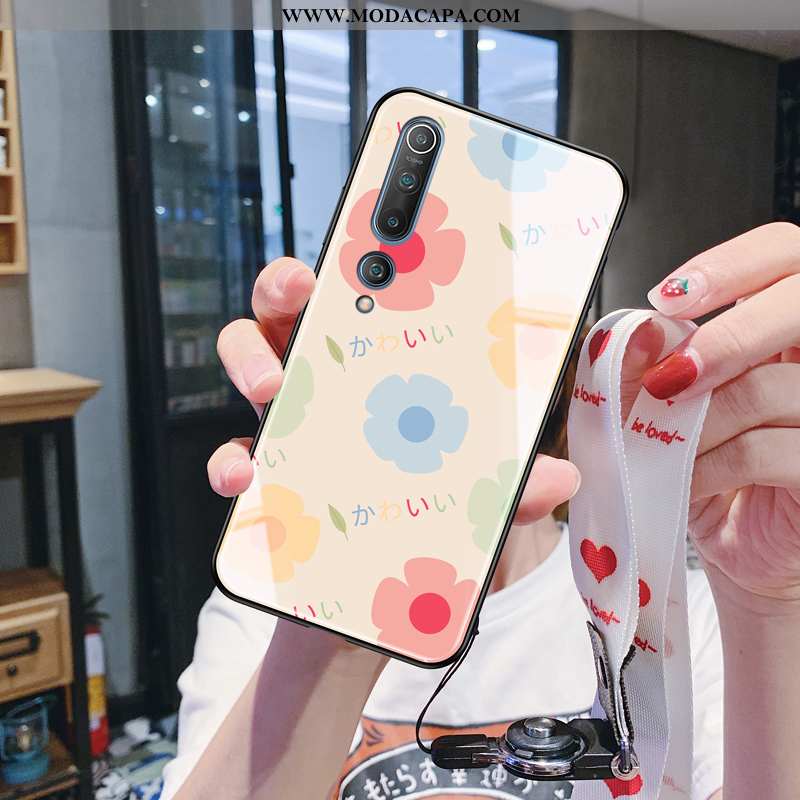 Capas Xiaomi Mi 10 Cordao Soft Silicone Nova Vermelho Floridas Cases Promoção