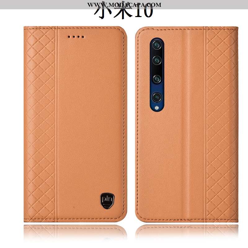 Capas Xiaomi Mi 10 Protetoras Amarela Pequena Couro Legitimo Cases Telemóvel Primavera Venda