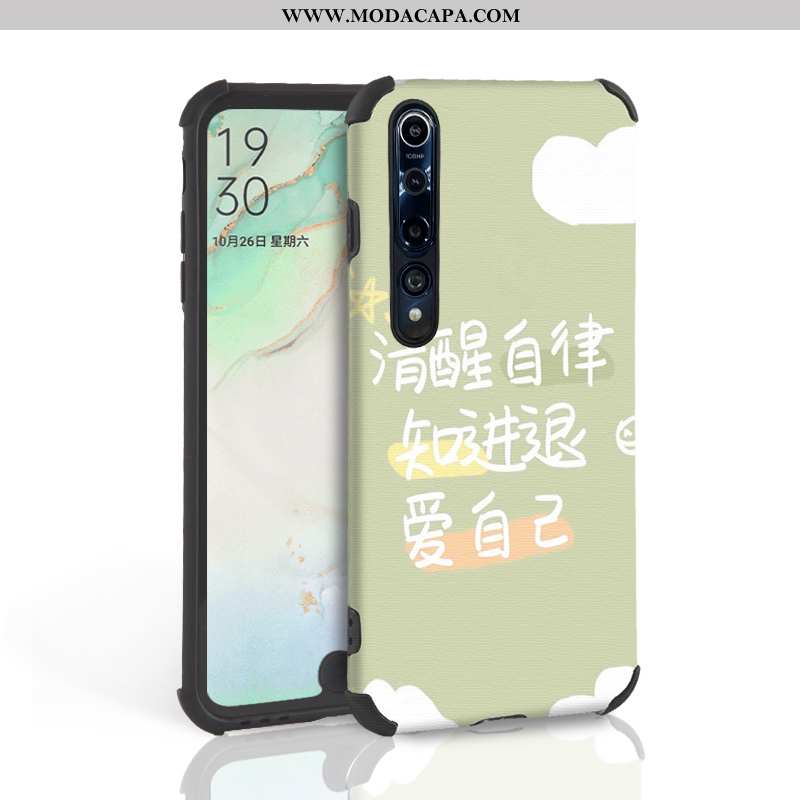 Capa Xiaomi Mi 10 Tendencia Verde Capas Telinha Super Silicone Completa Promoção