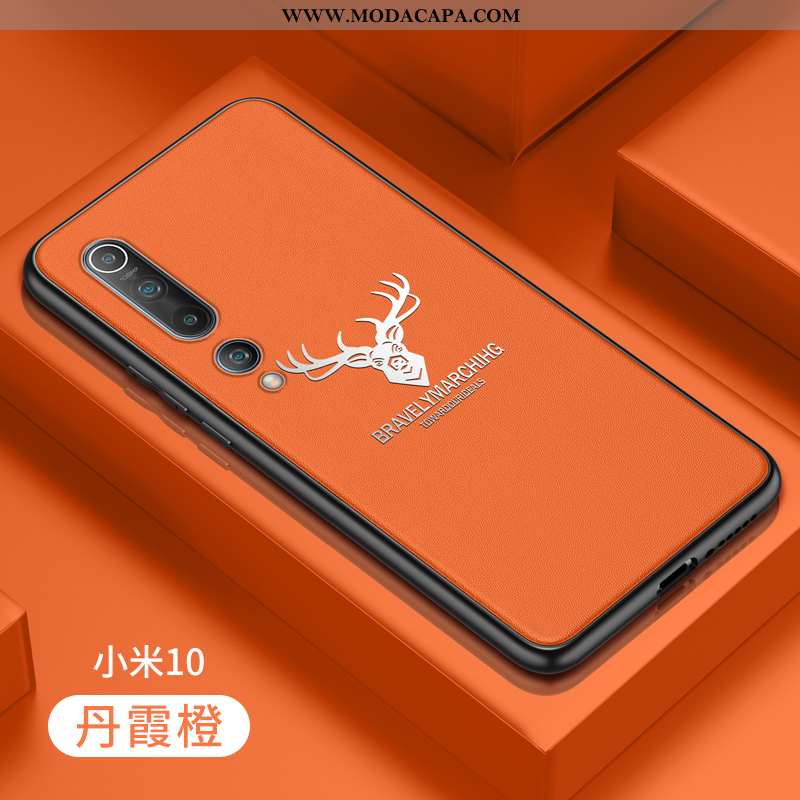 Capa Xiaomi Mi 10 Protetoras Couro Criativas Super Pequena Antiqueda Silicone Baratos