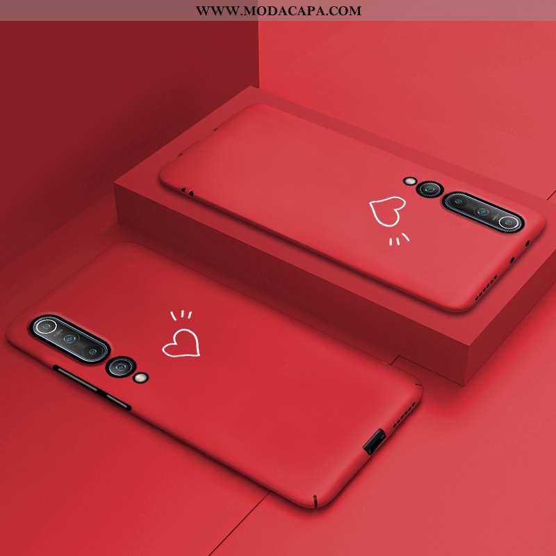Capas Xiaomi Mi 10 Personalizado Slim Protetoras Fosco Super Antiqueda Vermelho Promoção