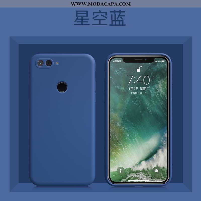 Capas Xiaomi Mi 8 Lite Personalizada Azul Telemóvel Fosco Cases Completa Protetoras Promoção