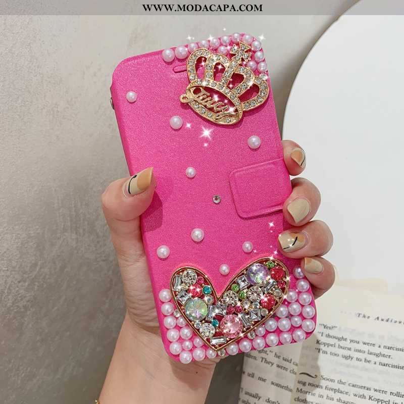 Capa Xiaomi Mi 8 Lite Protetoras Boutique Cover Rosa Couro Cases Capas Venda