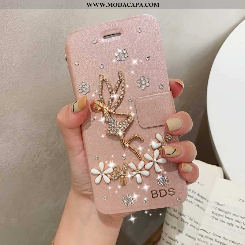 Capa Xiaomi Mi 8 Lite Protetoras Boutique Cover Rosa Couro Cases Capas Venda