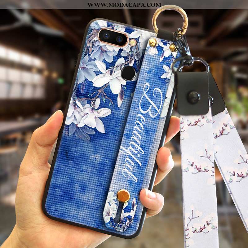 Capas Xiaomi Mi 8 Lite Soft Wrisband Tendencia Cases Primavera Silicone Azul Comprar