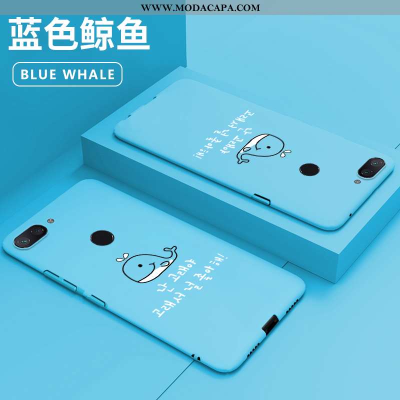Capas Xiaomi Mi 8 Lite Protetoras Tela Malha Nova De Grau Azul Baratas