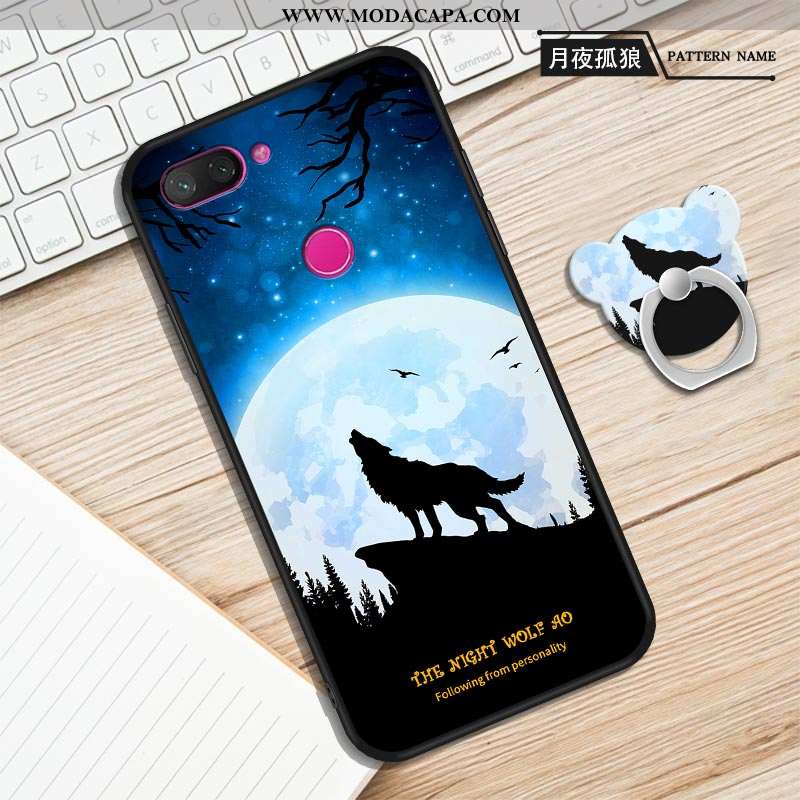 Capas Xiaomi Mi 8 Lite Protetoras Antiqueda Silicone Cases Telemóvel Soft Roxa Barato