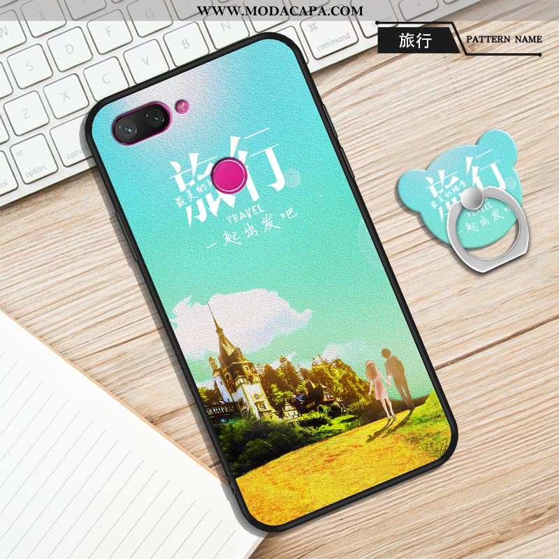 Capas Xiaomi Mi 8 Lite Protetoras Antiqueda Silicone Cases Telemóvel Soft Roxa Barato