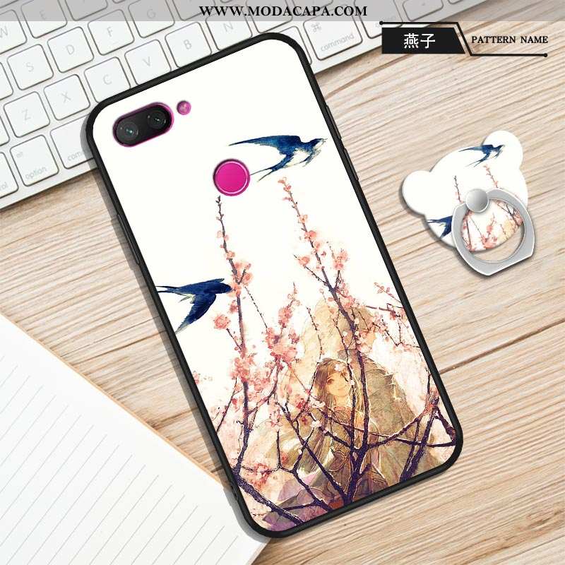 Capas Xiaomi Mi 8 Lite Protetoras Antiqueda Silicone Cases Telemóvel Soft Roxa Barato