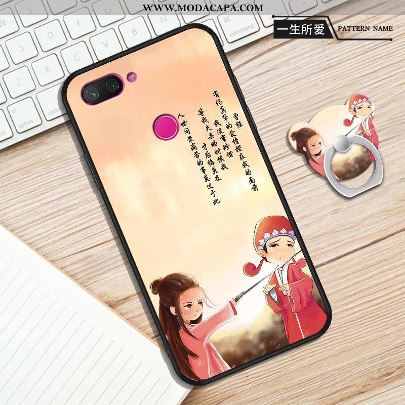 Capas Xiaomi Mi 8 Lite Protetoras Antiqueda Silicone Cases Telemóvel Soft Roxa Barato