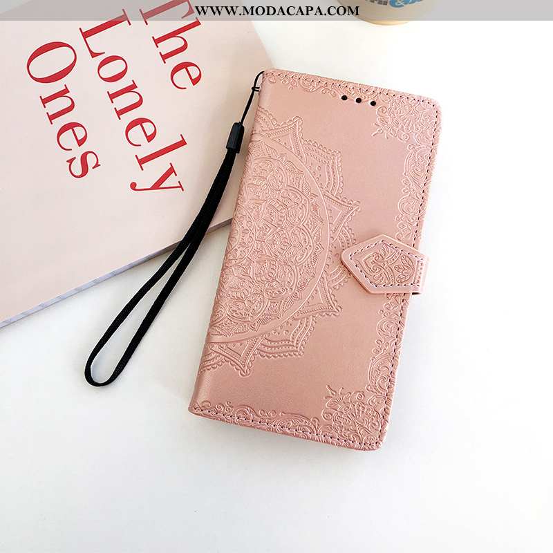 Capas Xiaomi Mi 8 Lite Couro Telinha Primavera Cases Cover Rosa Completa Barato