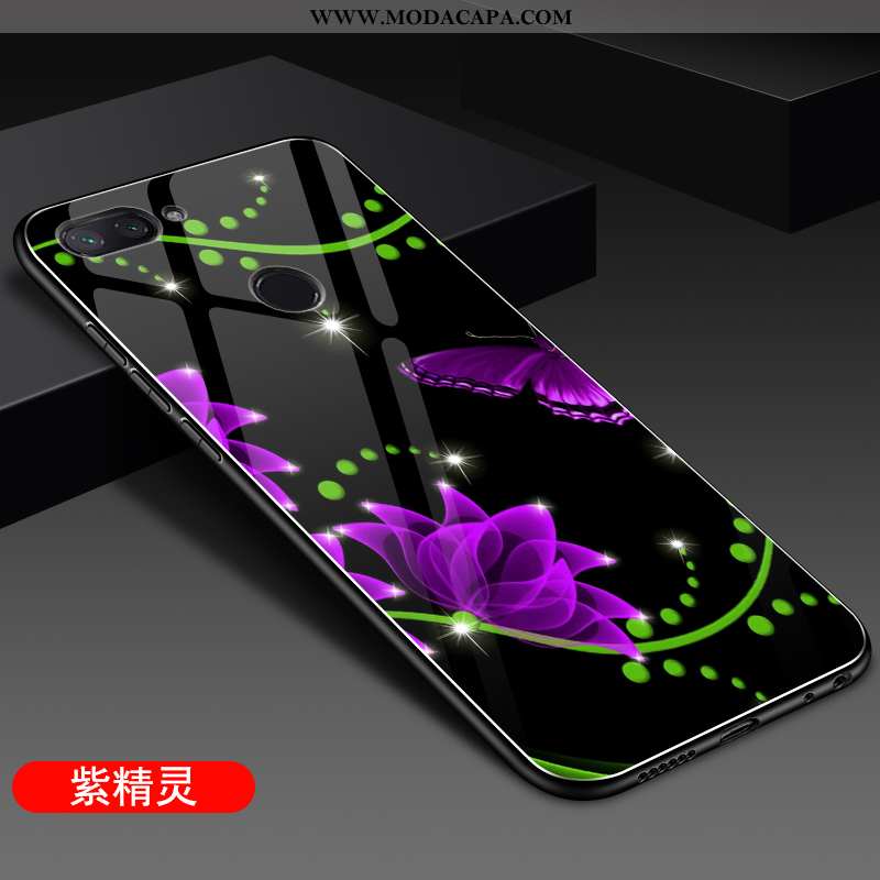 Capas Xiaomi Mi 8 Lite Personalizada Silicone Completa Primavera Resistente Vidro Roxa Baratos