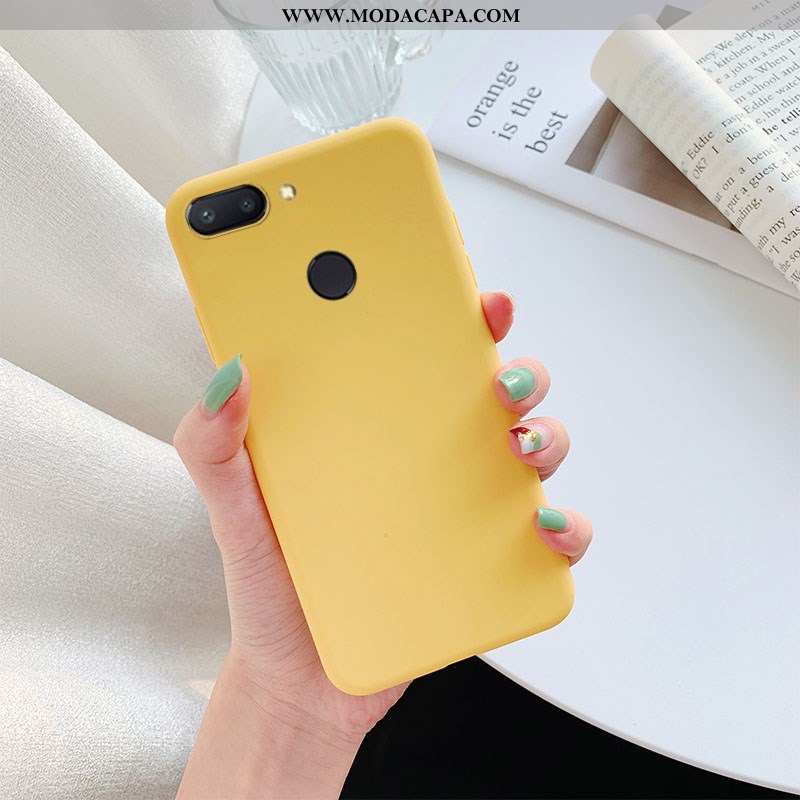 Capas Xiaomi Mi 8 Lite Couro Telemóvel Telinha Amarela Lisas Primavera Cases Online
