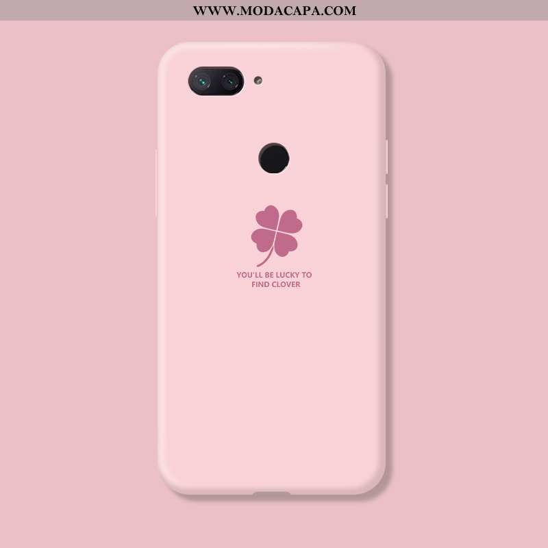 Capa Xiaomi Mi 8 Lite Personalizada Casal Pequena Silicone Vermelho Criativas Telemóvel Barato