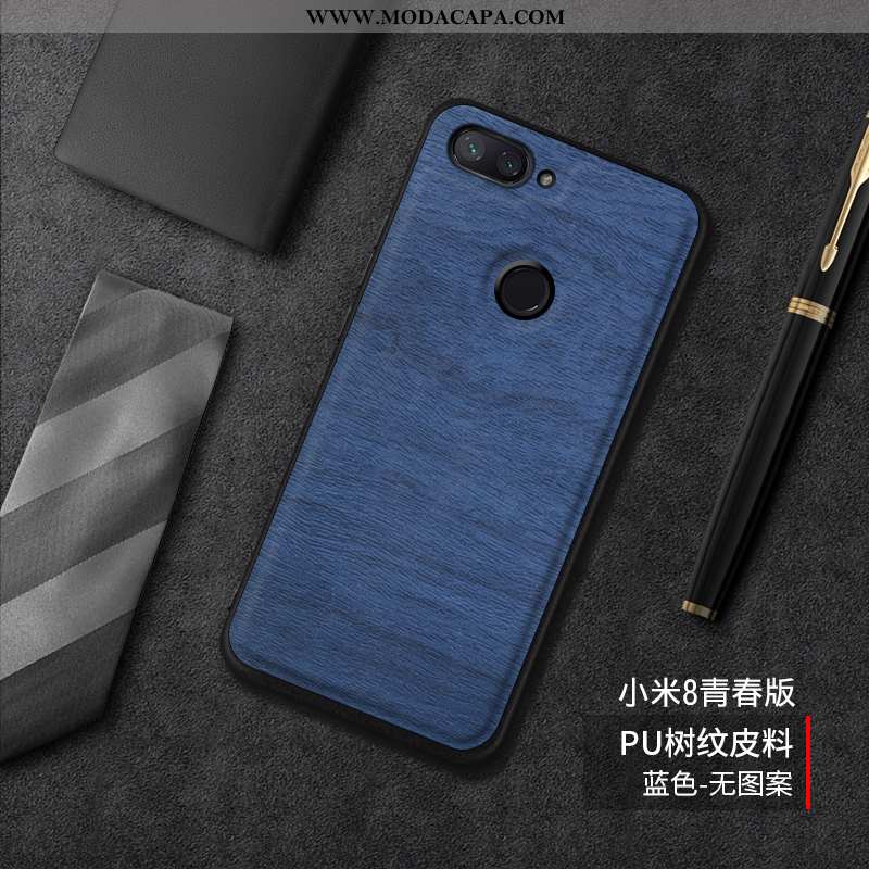 Capas Xiaomi Mi 8 Lite Desenho Animado Cases Silicone Protetoras Antiqueda Telinha Azul Promoção