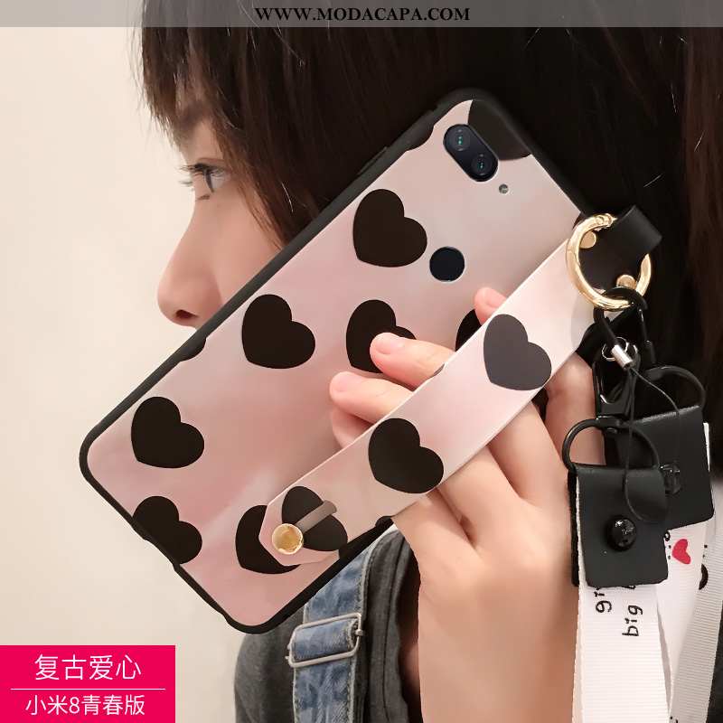 Capa Xiaomi Mi 8 Lite Silicone Telinha Capas Completa Primavera Casal Preto Online