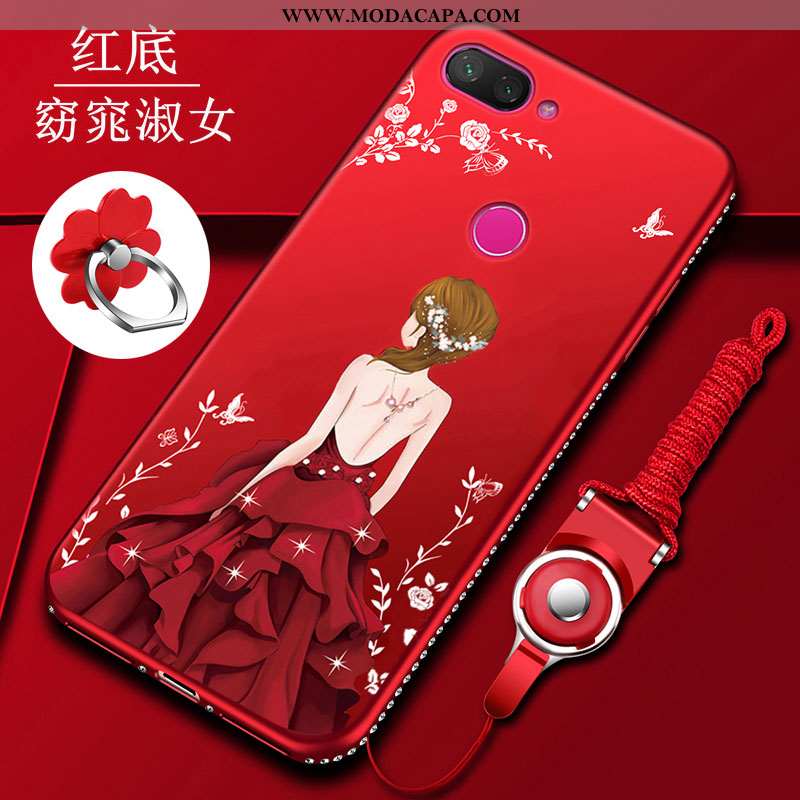 Capas Xiaomi Mi 8 Lite Protetoras Vermelho Soft Malha Completa Fosco Venda