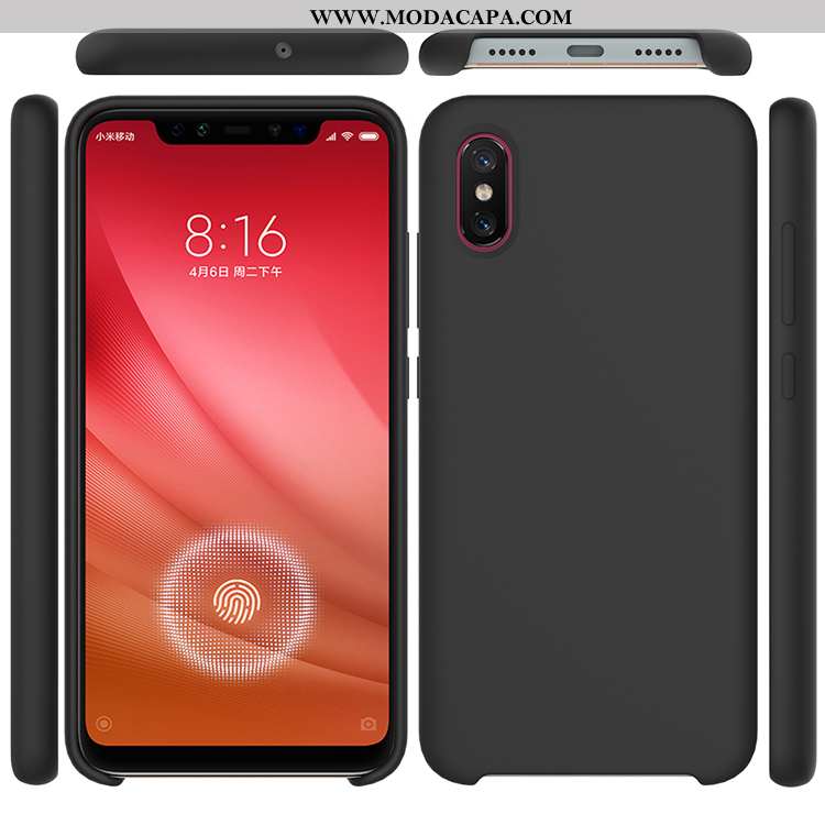 Capa Xiaomi Mi 8 Pro Silicone Capas Pequena Tela Roxa Simples Lisas Baratas