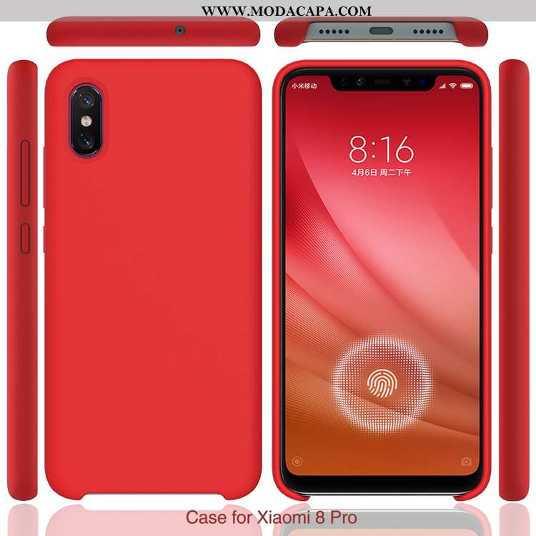 Capa Xiaomi Mi 8 Pro Silicone Capas Pequena Tela Roxa Simples Lisas Baratas