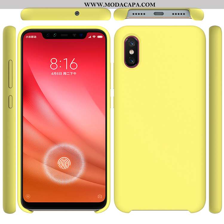 Capa Xiaomi Mi 8 Pro Silicone Capas Pequena Tela Roxa Simples Lisas Baratas