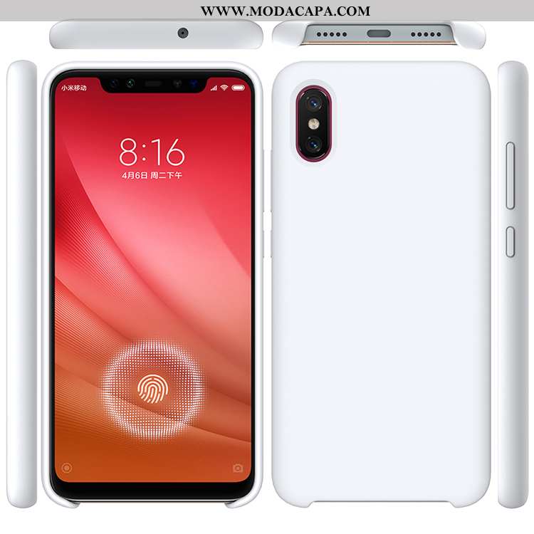 Capa Xiaomi Mi 8 Pro Silicone Capas Pequena Tela Roxa Simples Lisas Baratas