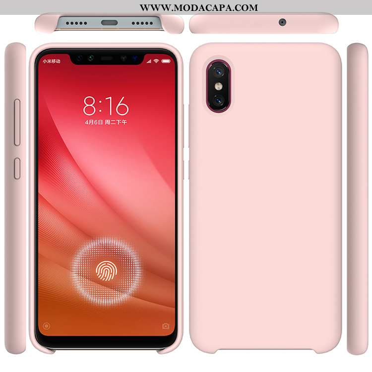 Capa Xiaomi Mi 8 Pro Silicone Capas Pequena Tela Roxa Simples Lisas Baratas