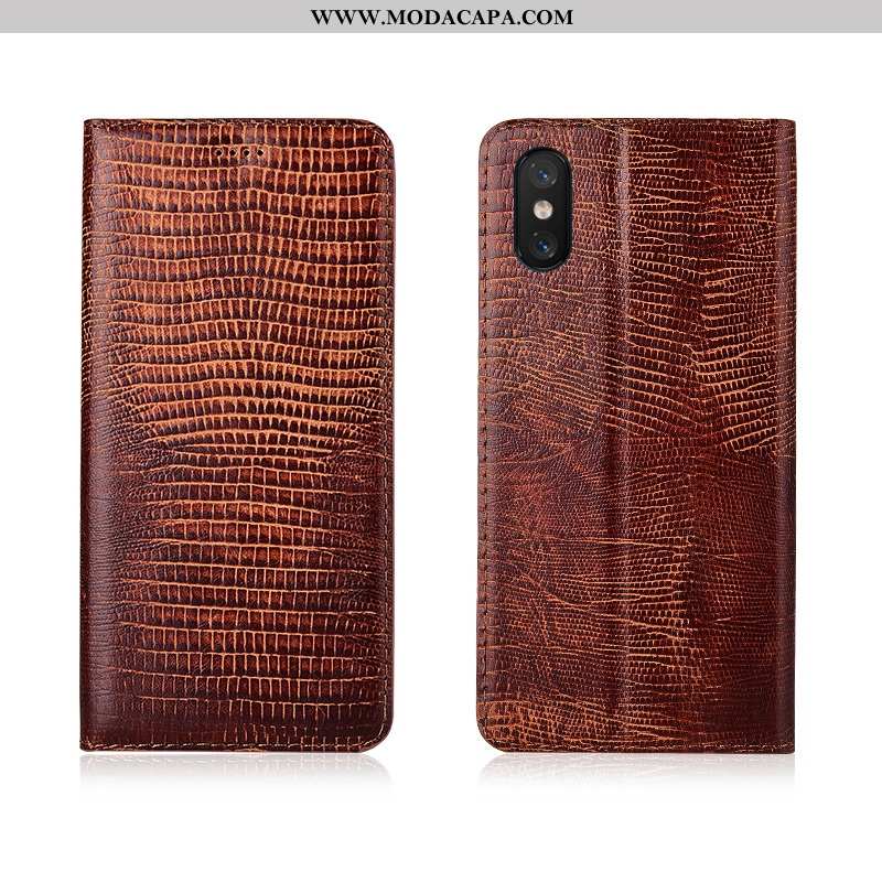 Capa Xiaomi Mi 8 Pro Couro Genuíno Capas Pequena Antiqueda Couro Silicone Discovery Baratas