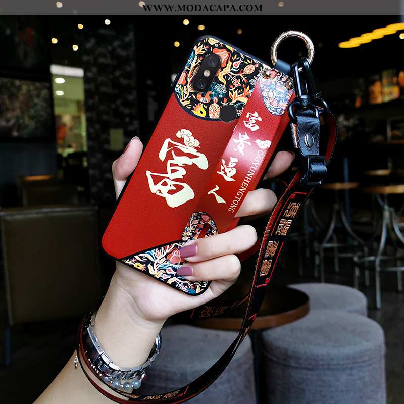 Capas Xiaomi Mi 8 Pro Protetoras Cases Retro Antiqueda Vermelho Primavera Wrisband Baratos