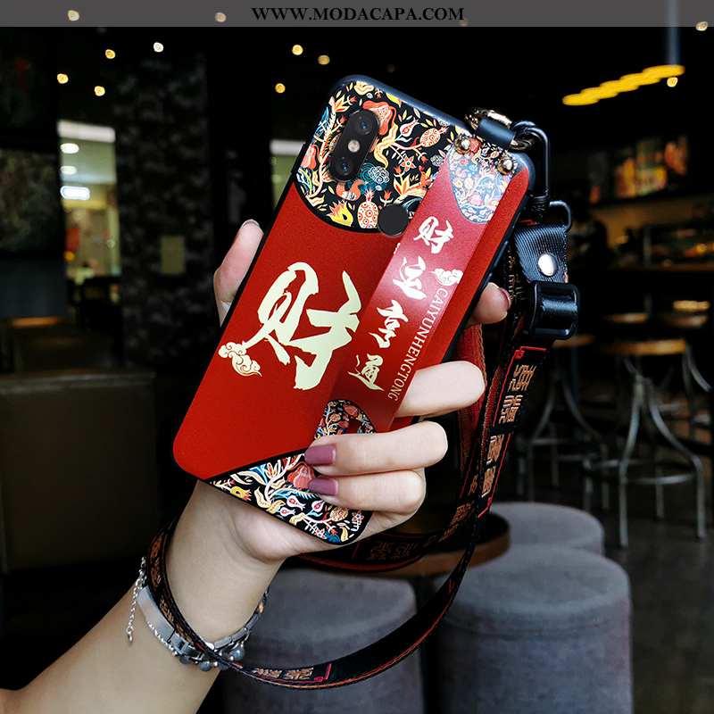 Capas Xiaomi Mi 8 Pro Protetoras Cases Retro Antiqueda Vermelho Primavera Wrisband Baratos