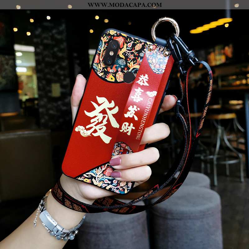 Capas Xiaomi Mi 8 Pro Protetoras Cases Retro Antiqueda Vermelho Primavera Wrisband Baratos