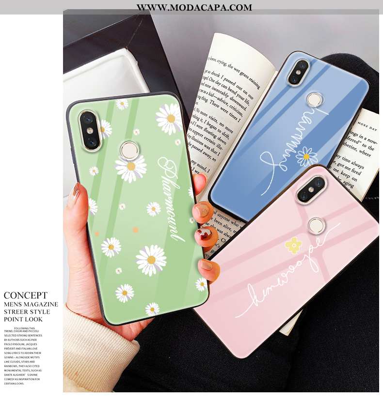 Capas Xiaomi Mi 8 Pro Vidro Discovery Fofas Telinha Telemóvel Floral Promoção