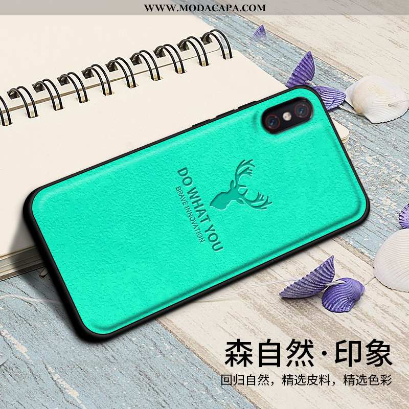 Capas Xiaomi Mi 8 Pro Fosco Soft Silicone Retro Couro Cinza Venda