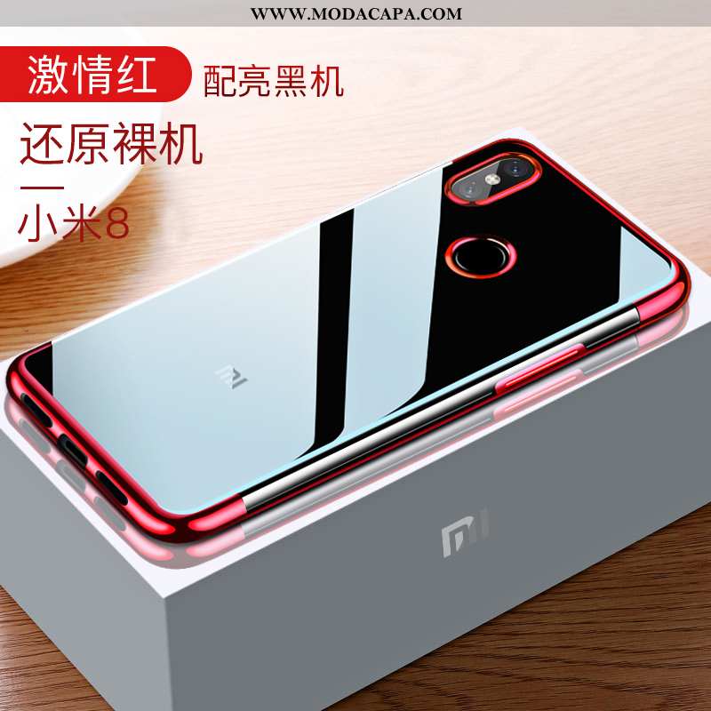 Capa Xiaomi Mi 8 Silicone Protetoras Slim Cases Transparente Personalizada Criativas Comprar