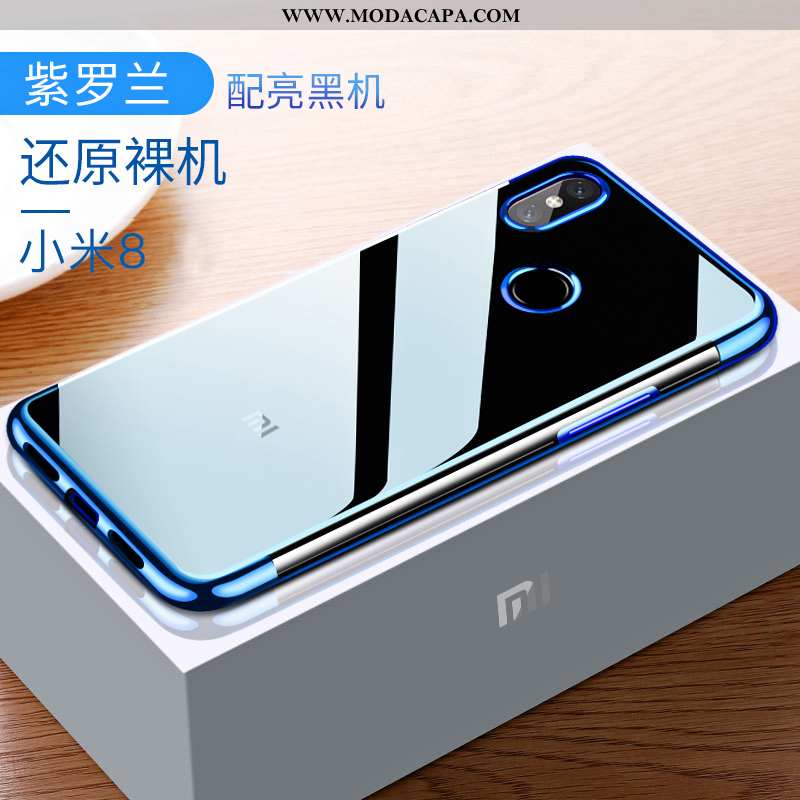 Capa Xiaomi Mi 8 Silicone Protetoras Slim Cases Transparente Personalizada Criativas Comprar