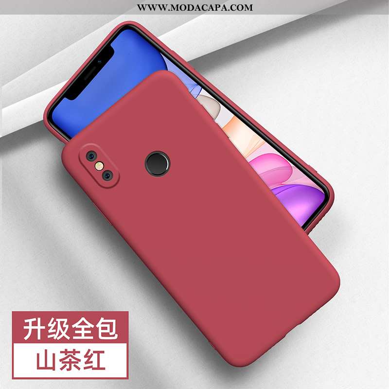 Capa Xiaomi Mi 8 Silicone Cases Vermelho Personalizada Malha Pequena Slim Baratas