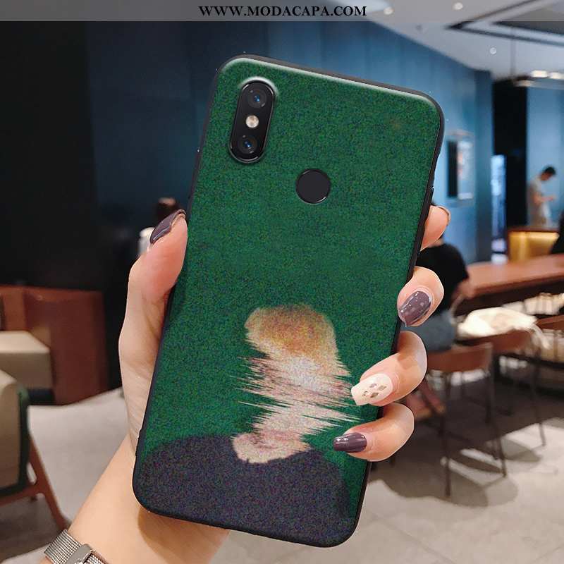 Capas Xiaomi Mi 8 Bonitos Verde Telemóvel Antiqueda Personalizado Telinha Casal Baratos