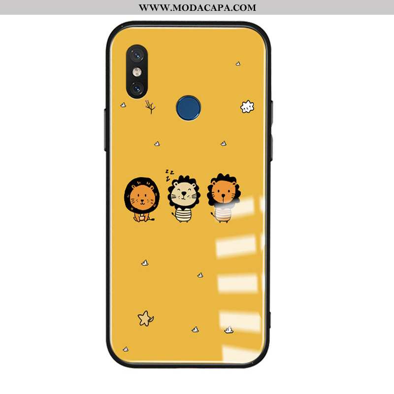 Capa Xiaomi Mi 8 Vidro Nova Cases Telinha Slim Amarelo Protetoras Online