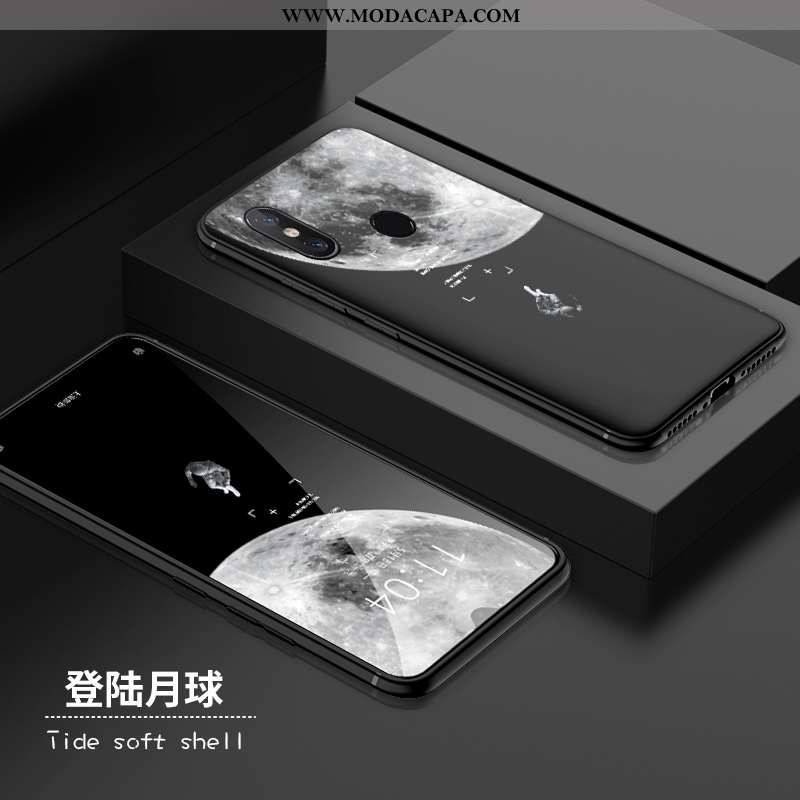 Capas Xiaomi Mi 8 Personalizada Soft Preto Fosco Criativas Discovery Venda