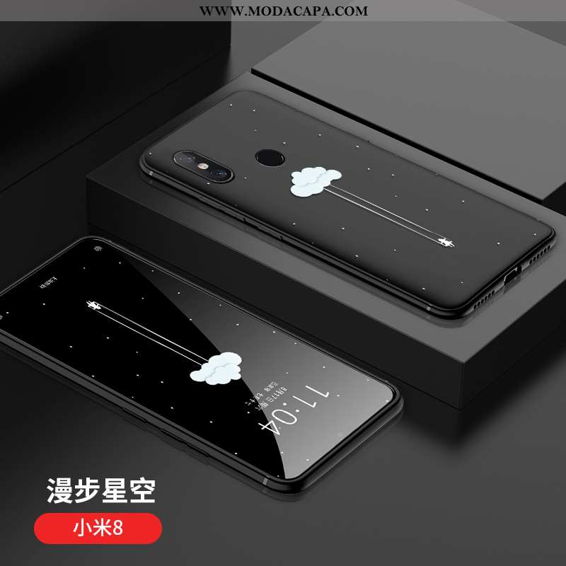 Capas Xiaomi Mi 8 Personalizada Soft Preto Fosco Criativas Discovery Venda