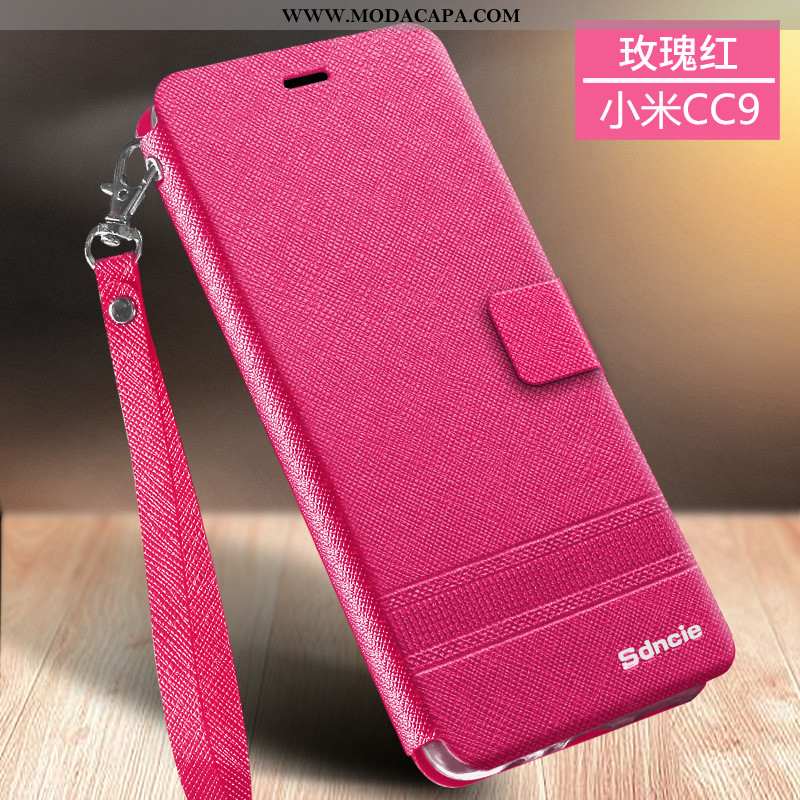 Capas Xiaomi Mi 9 Lite Couro Soft Costume Completa Cases Rosa Telinha Barato