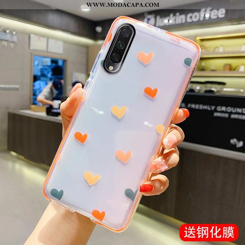 Capa Xiaomi Mi 9 Lite Transparente Capas Telemóvel Protetoras Aço Branco Antiqueda Barato