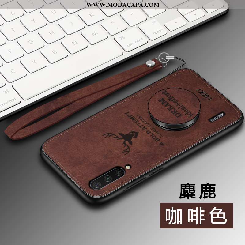 Capa Xiaomi Mi 9 Lite Protetoras Cinza Soft Couro Telemóvel Cases Antiqueda Baratos